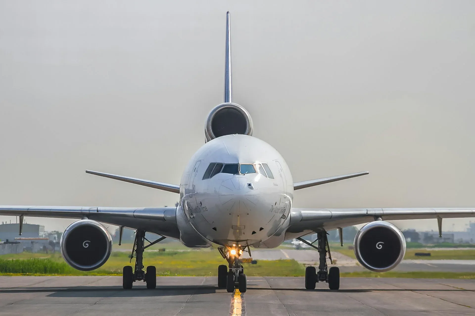 Air freight cargo loaded for departure