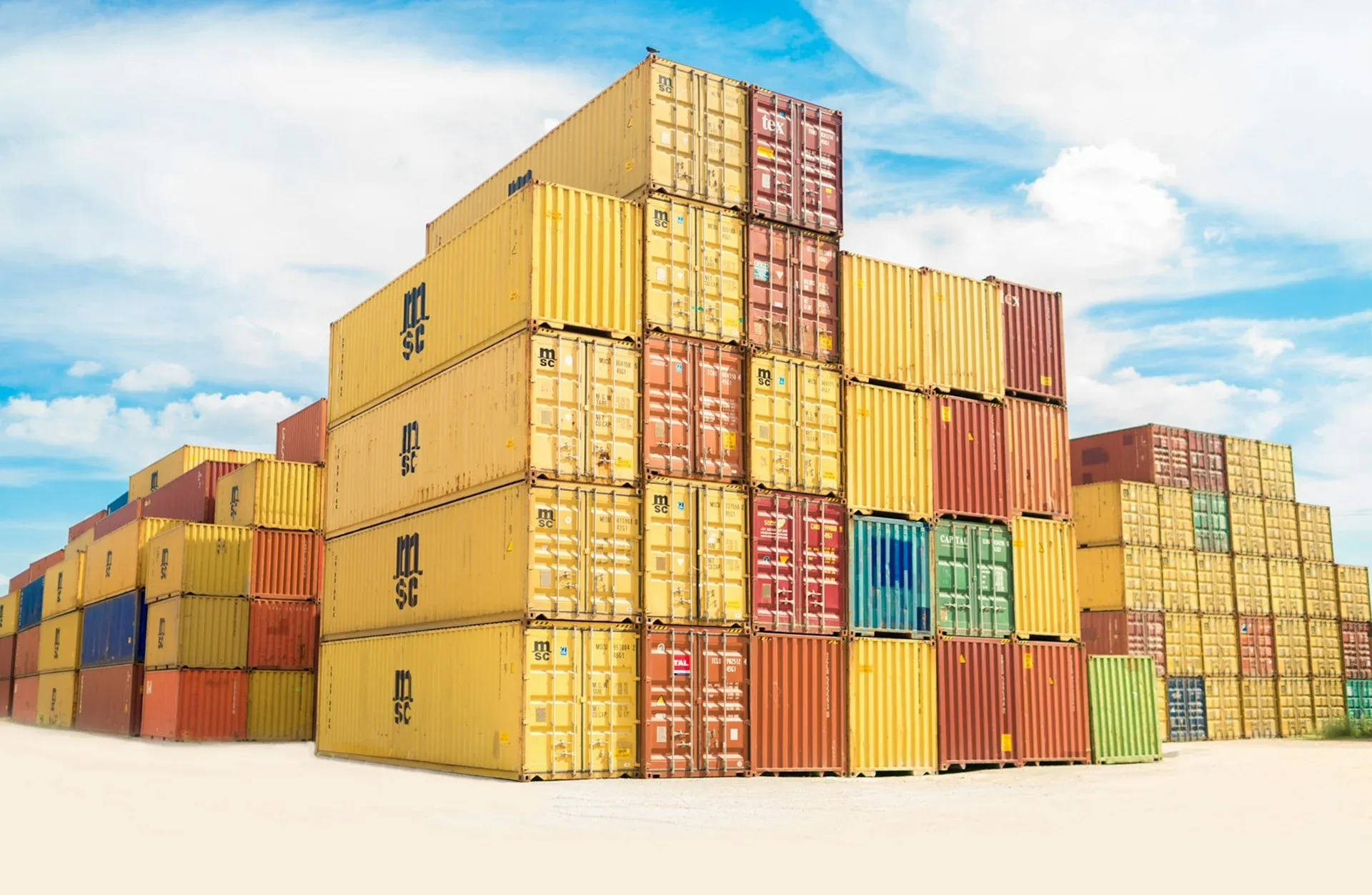 Consolidated retail cargo prepared for a planned Bromley Logistics sailing